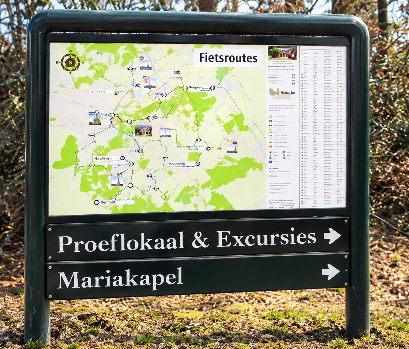 Routebord met losse verwijzingen