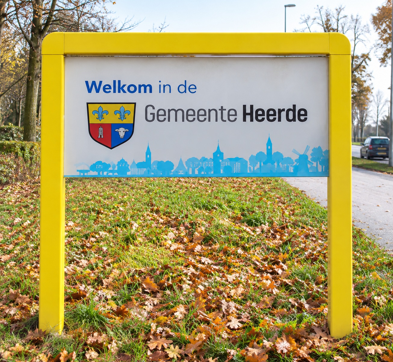 Geel welkomstframe