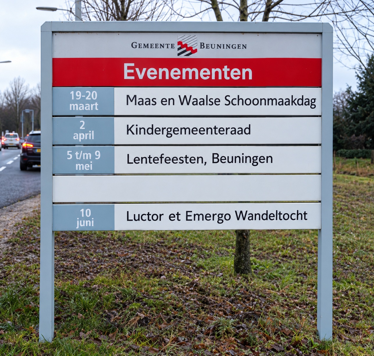 Evenementenframe in lichte kleur